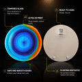 Prismatic Blue Vortex — tempered glass, ultra HD print, ready to hang