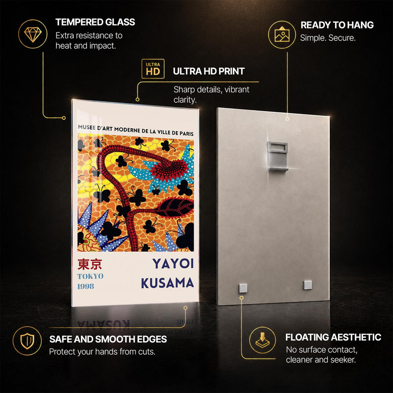 Tokyo Butterfly Garden — tempered glass, ultra HD print, ready to hang