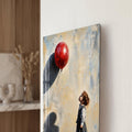 Girl With Red Balloon close-up angled detail