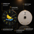 Canary Roman Numeral — tempered glass, ultra HD print, ready to hang