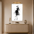 Monochrome Fashion Muse with silver frame