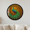 Regal Peacock with gold frame