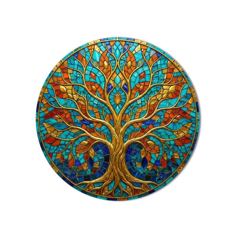 Jewel Mosaic Gold Tree product shot on white background