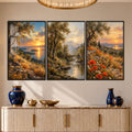Golden Sunset with black frame