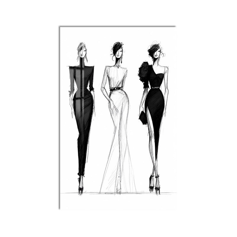 Monochrome Fashion Trio product shot on white background