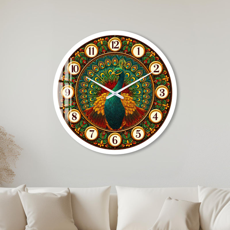 Regal Peacock with white frame