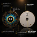 Golden Eclipse — tempered glass, ultra HD print, ready to hang