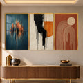 Abstract Harmony with gold frame