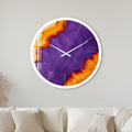Purple Amber Agate with white frame