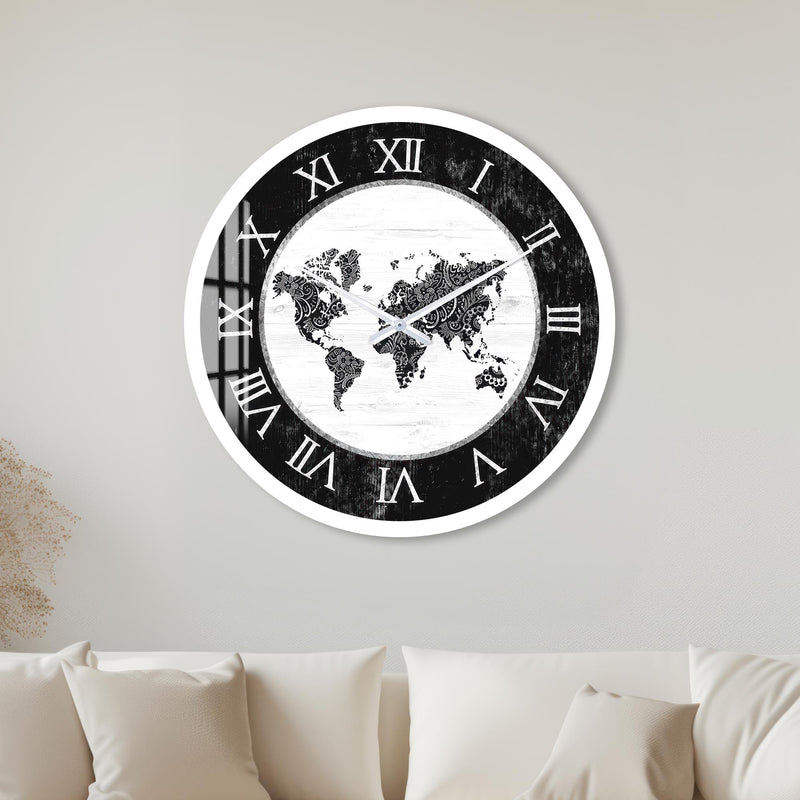 Vintage World Map with white frame