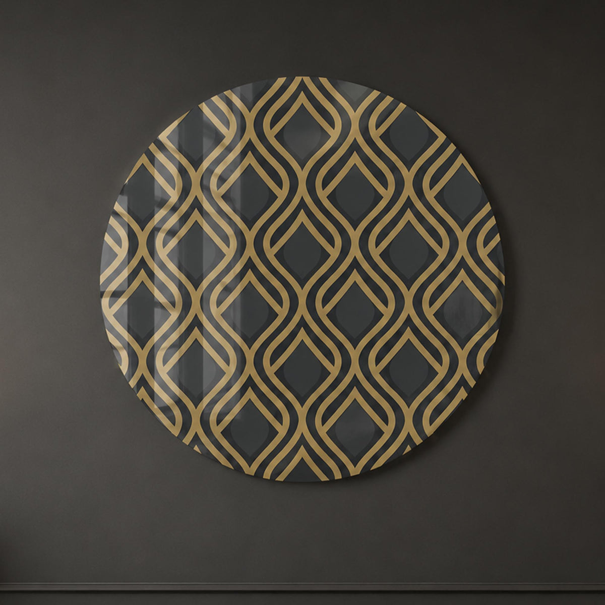 Golden Rhythm — tempered glass, ultra HD print, ready to hang