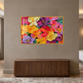 Vibrant Painted Blooms with gold frame