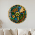 Emerald Celestial Mosaic with gold frame