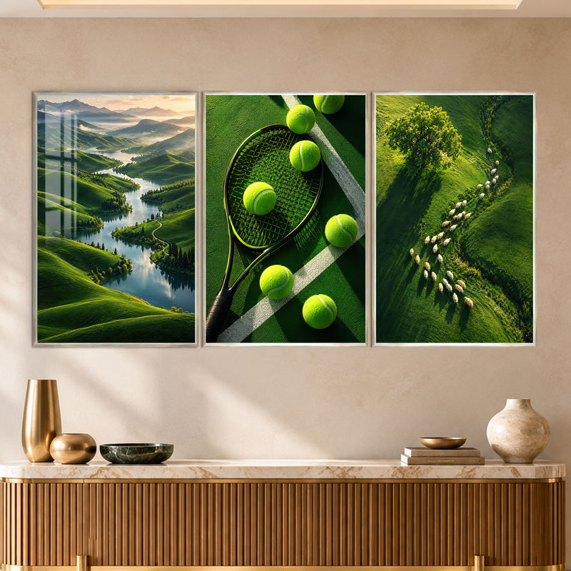 Green Escape with silver frame
