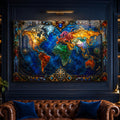 Jeweled World Map lifestyle view