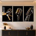 Golden Music with silver frame