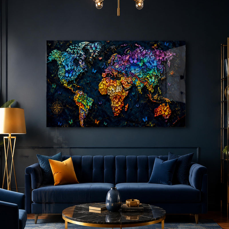 Butterfly World Map lifestyle view