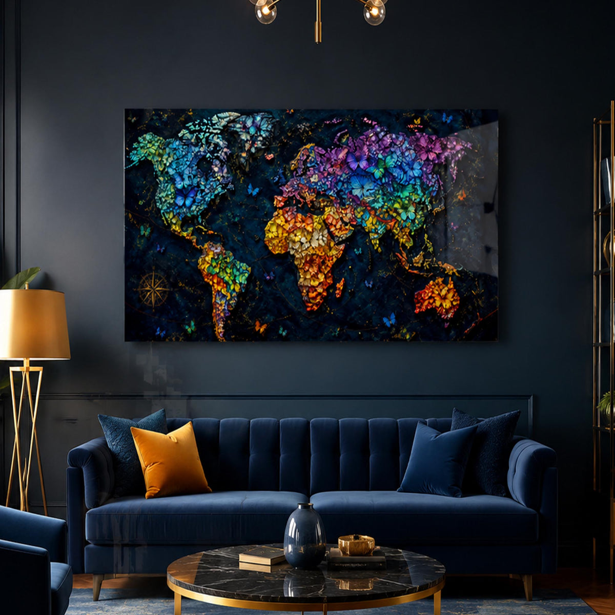 Butterfly World Map lifestyle view