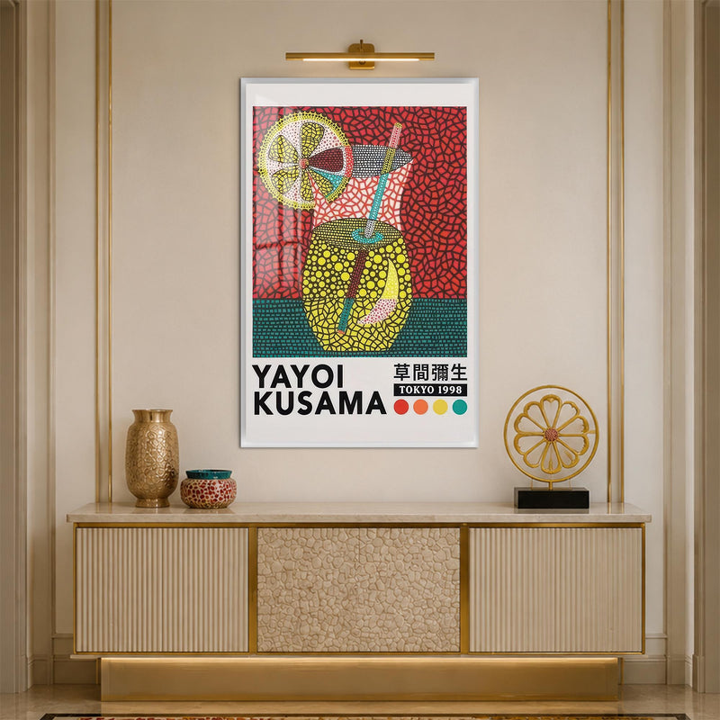Dotted Artist Portrait with white frame