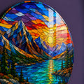 Stained Glass Mountain Sunset lifestyle view