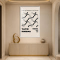 Yayoi Kusama Retro Poster with white frame