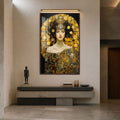 Artronauts Glass Print 12x18 cm | 4.7"x7.1" / Walnut Golden Mosaic Muse Glass Wall Art