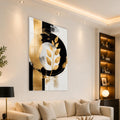 Artronauts Glass Print Golden Leaf Eclipse Glass Wall Art