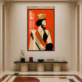 Artronauts Glass Print 12x18 cm | 4.7"x7.1" / Black King Of Spades Glass Wall Art
