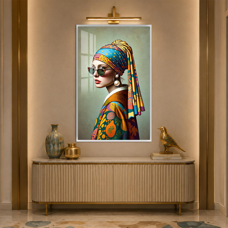 Bohemian Muse with white frame