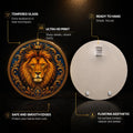 Crowned Lion Majesty — tempered glass, ultra HD print, ready to hang