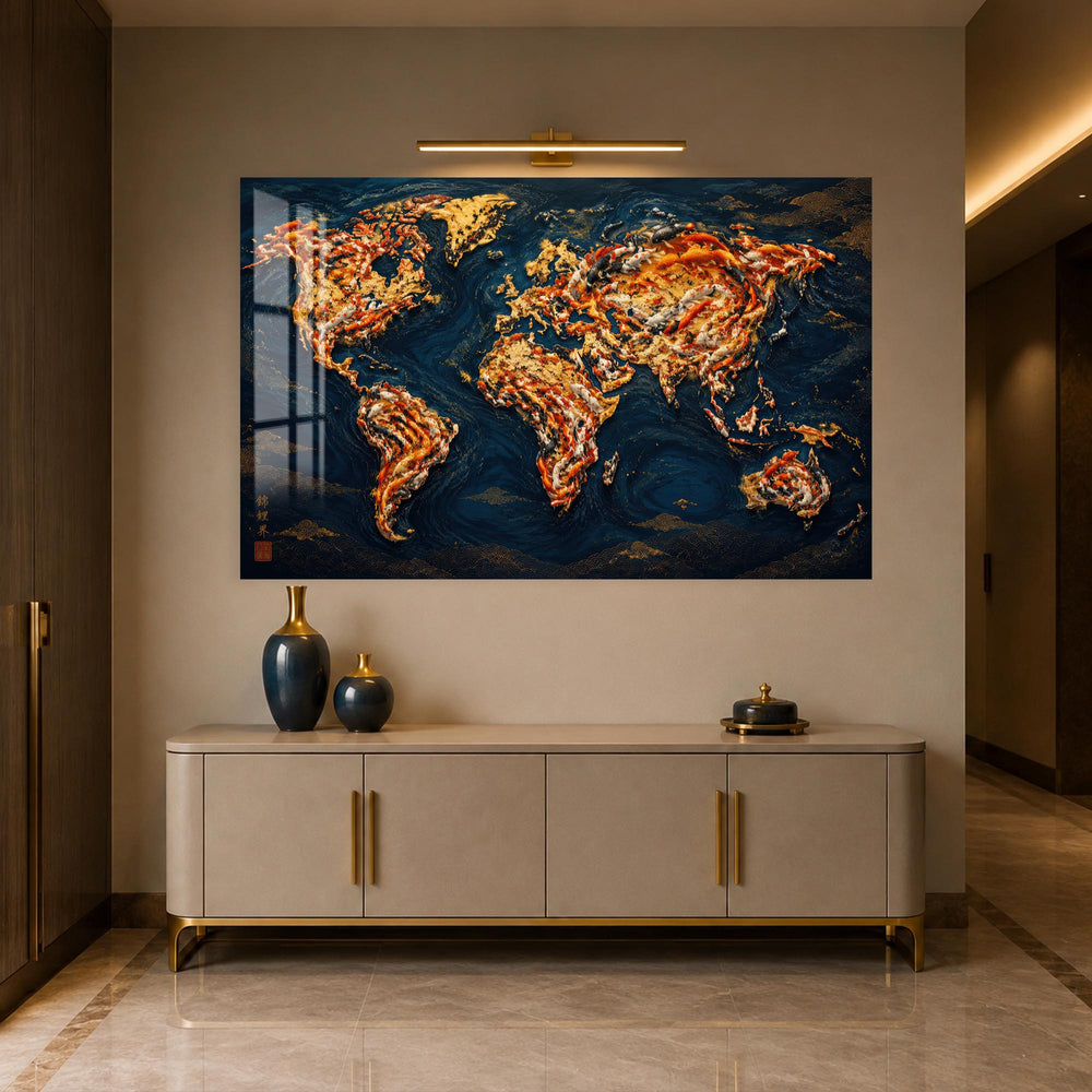 Koi World Map lifestyle view