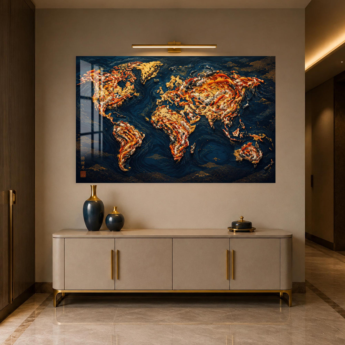 Koi World Map lifestyle view