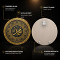 Golden Muhammad Calligraphy — tempered glass, ultra HD print, ready to hang