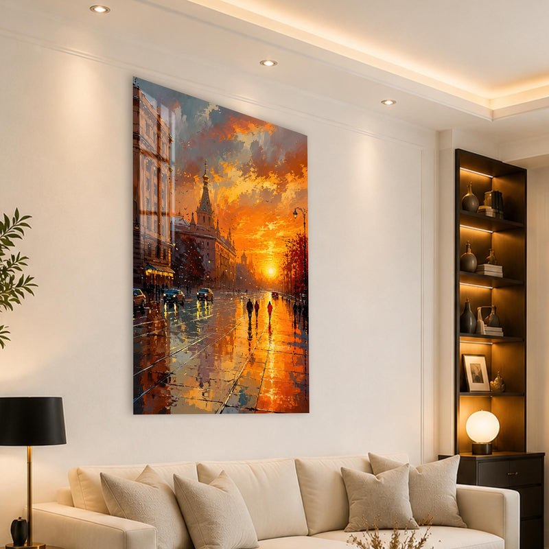 Rainy City Sunset angled lifestyle view
