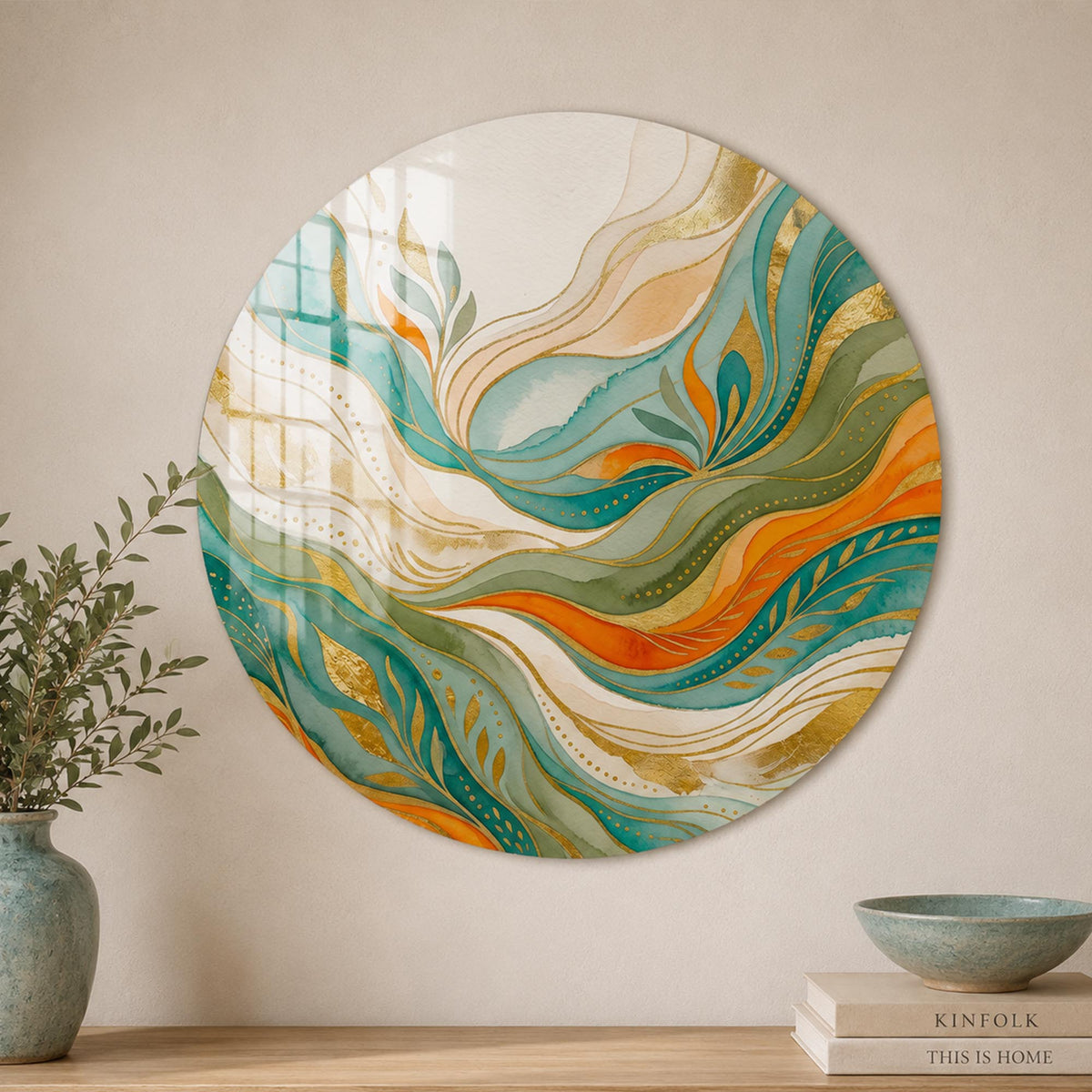 Coastal Current — tempered glass, ultra HD print, ready to hang