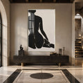 Artronauts Glass Print 12x18 cm | 4.7"x7.1" / Silver Quiet Silhouette Glass Wall Art