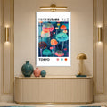 Tokyo Jellyfish Garden with white frame