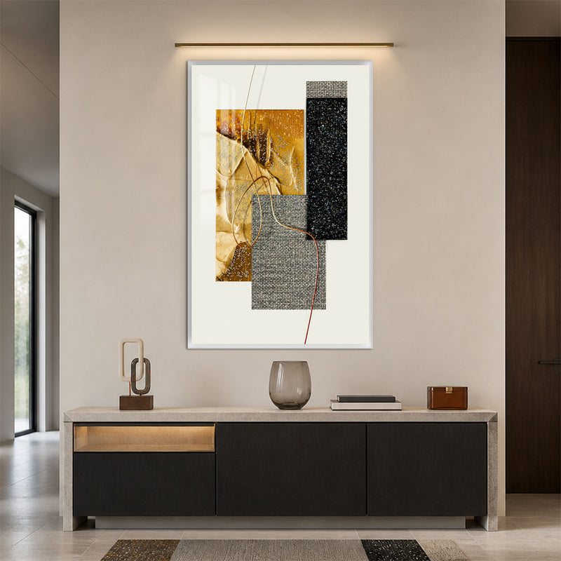 Gilded Geometry with white frame