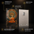 Buddha Mandala Serenity — tempered glass, ultra HD print, ready to hang