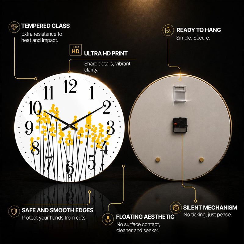 Golden Meadow — tempered glass, ultra HD print, ready to hang