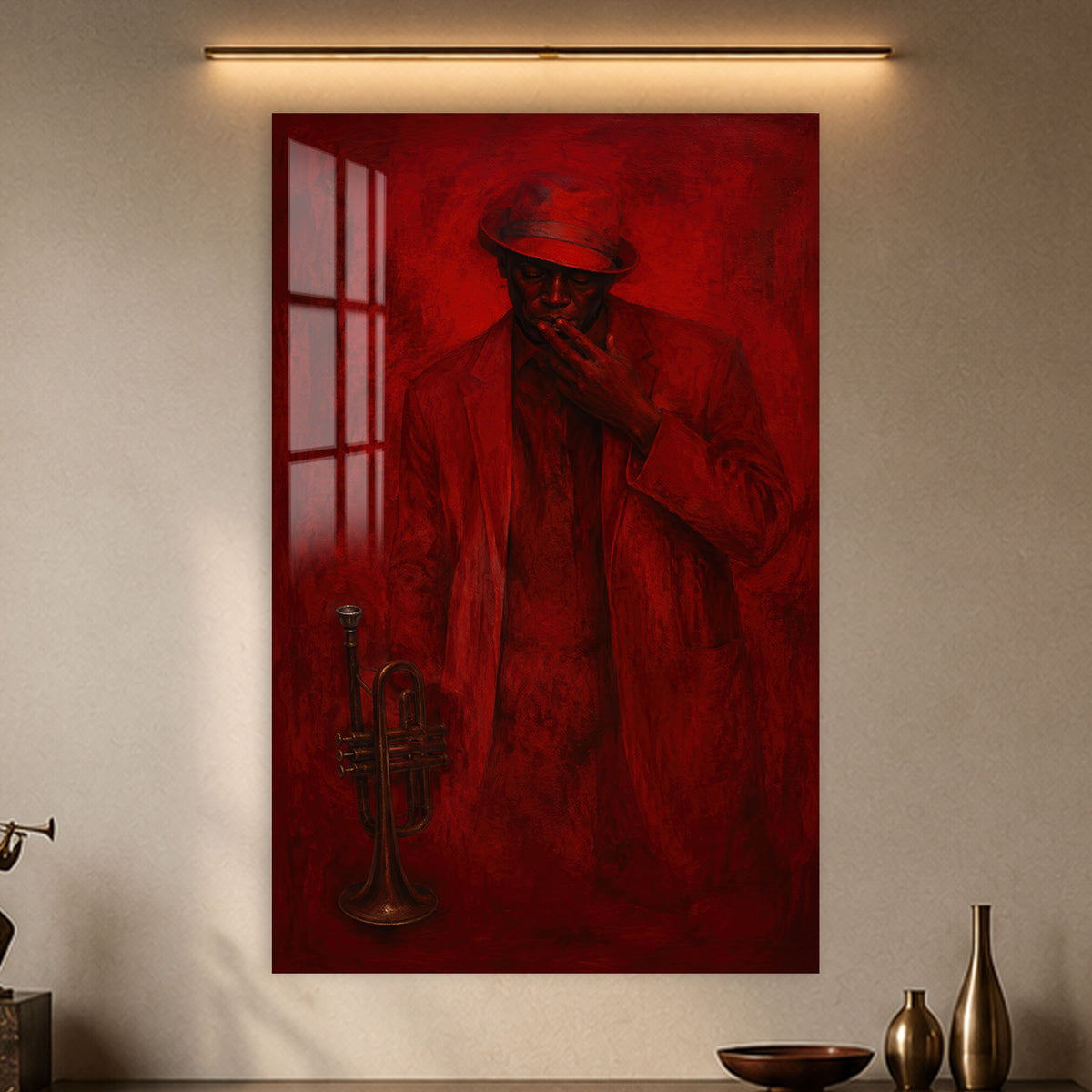 Crimson Jazz in a modern room