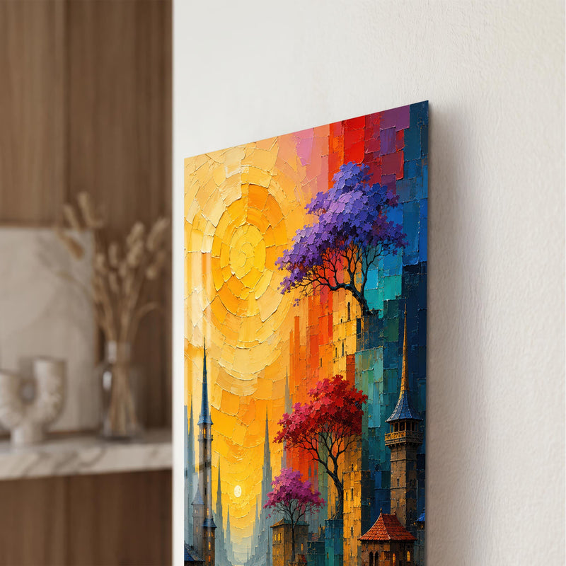 Artronauts Glass Print Golden Canal City Glass Wall Art