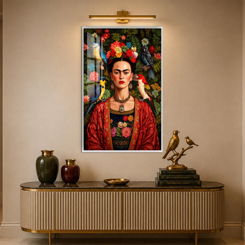 Frida's Garden with white frame