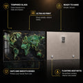 Emerald Marble World Map — tempered glass, ultra HD print, ready to hang