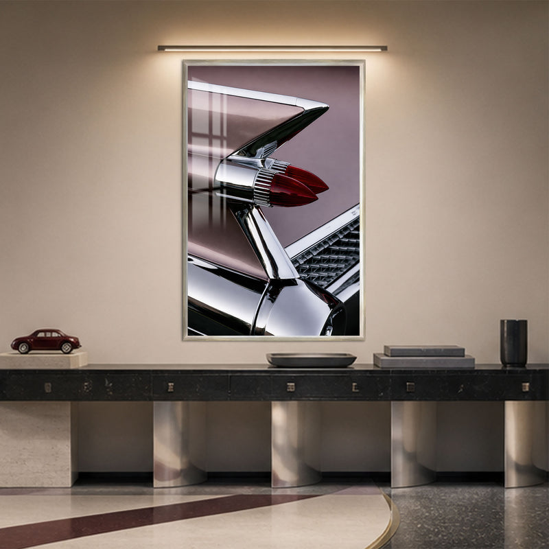 Chrome Tailfin with silver frame