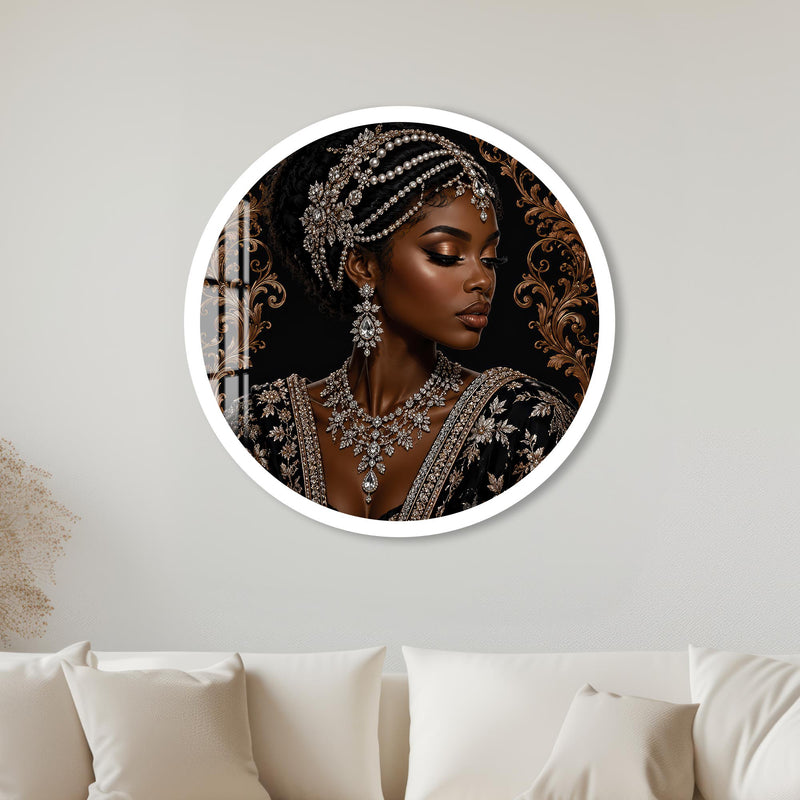 Jeweled Midnight Majesty with white frame