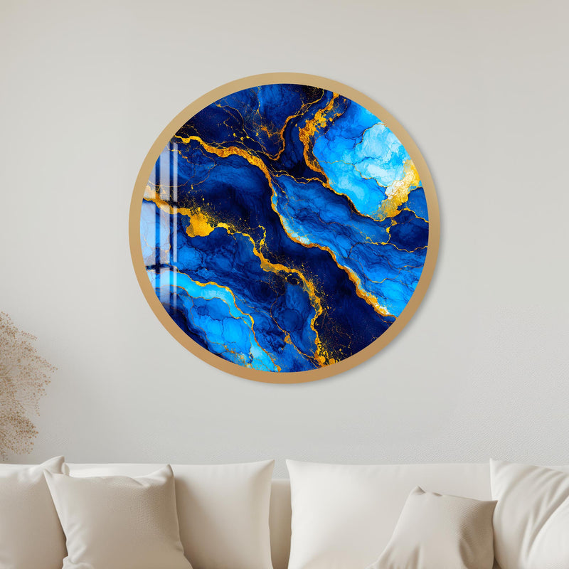 Azure Gold Veins with gold frame