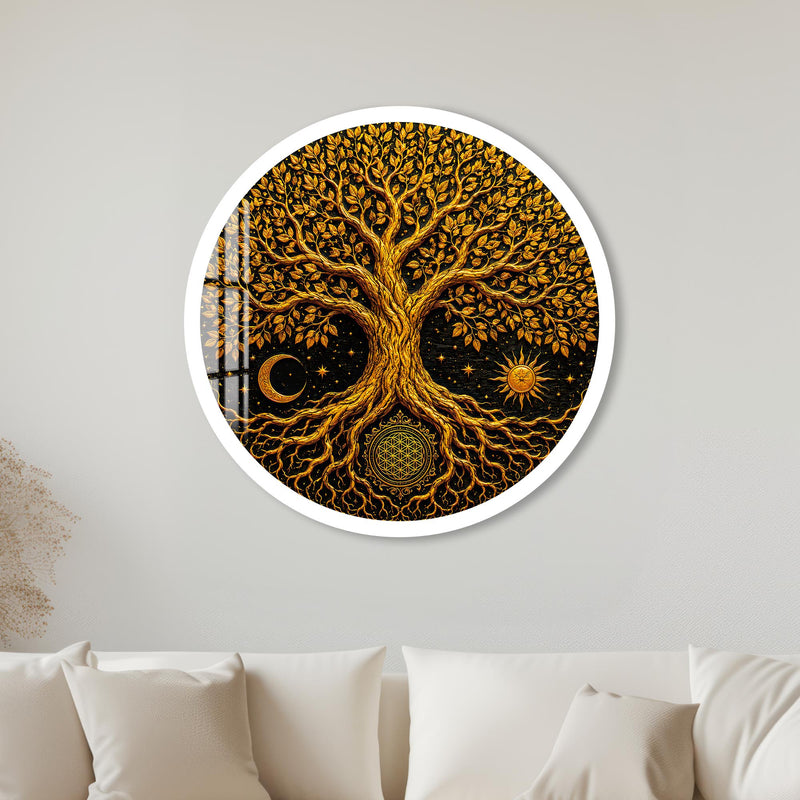 Golden Tree Of Life VI with white frame