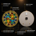 Rainbow Cathedral Dial — tempered glass, ultra HD print, ready to hang