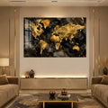 Golden Marble World Map lifestyle view